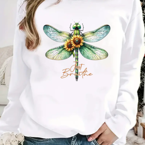 Casual Crew Neck Text Letters Sweatshirt, Hoodies & Sweatshirts, color:White|size:XXL, catalog Noracora shop