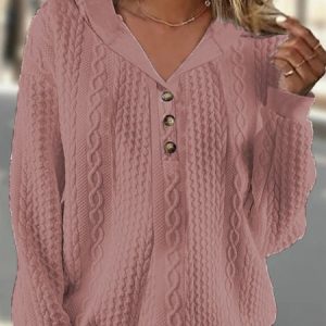 Casual Hoodie Plain Sweatshirt, Hoodies & Sweatshirts, color:Pink|size:XXL, catalog Noracora shop
