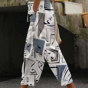 Loose Casual Geometric Pants, Pants, Lilicloth.com