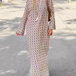 Women Striped Hoodie Long Sleeve Comfy Casual Maxi Dress, Dresses, color:Beige|size:XL, catalog Noracora shop