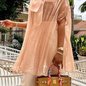 Loose Plain Short Sleeve Elegant Blouse, Blouses and Shirts, color:As Picture|size:XXL, Stylewe