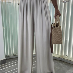 Casual Plain Long Pant, Pants, color:White|size:3XL, catalog Noracora shop