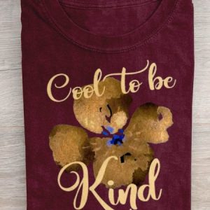 Casual Floral Crew Neck Short Sleeve T-shirt, T-shirts, color:Wine Red|size:XXL, catalog Noracora shop