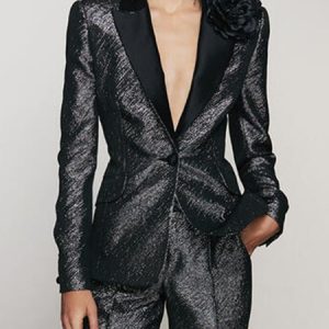 Urban Lapel Collar  Blazer, Blazers, color:Black|size:XXL, Stylewe