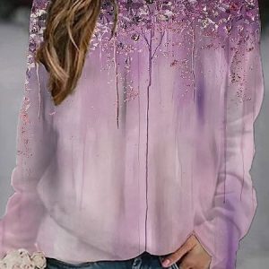 Casual Crew Neck Abstract Sweatshirt, Sweaters, color:Pink|size:5XL, catalog Noracora shop
