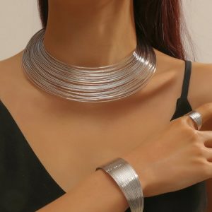 Exaggerated Personality Multi-Layer Jewelry Set, Jewelry, color:Silver|size:One-size, Stylewe