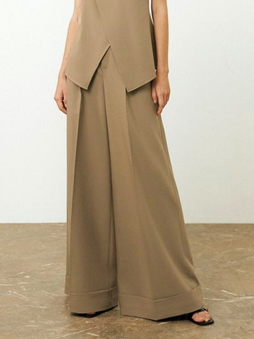 Loose Urban Plain Pants, Pants, color:Khaki|size:XXL, Stylewe