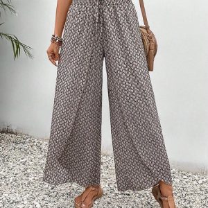 Casual Geometric Long Pant, Pants, color:Gray|size:XL, catalog Noracora shop