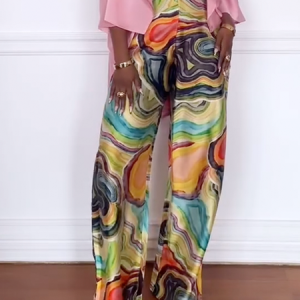 Loose Urban Random Print Long Pants Straight pants, Pants, color:As Picture|size:XXL, Stylewe