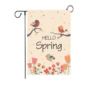 Hello Spring Welcome Garden Flag 12 x 18 Inch Burlap Yard Flag Double Sided Printed Holiday Outdoor Decor Flag, Home&Garden, color:Color10, catalog Noracora shop