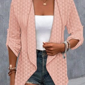 Women's Floral Regular Loose Jacket, Cardigans, color:Pink|size:XXL, catalog Noracora shop