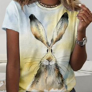 Casual Easter Crew Neck T-Shirt, T-shirts, Lilicloth.com