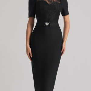 Women's Short Sleeve Summer Plain Lace Dress Off The Shoulder Holiday Going Out Urban Midi Bodycon, JustFashionNow Dresses, color:Black|size:XXL,