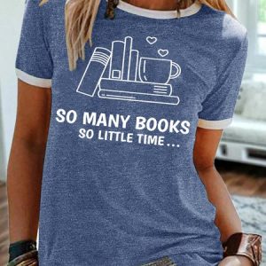 Book Lover Reading Casual Short Sleeve T-Shirt, T-shirts, Lilicloth.com