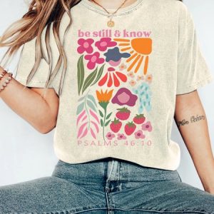 Be Still And Know Christian Washed T-Shirt Vintage Distressed Shirt, T-shirts, Lilicloth.com
