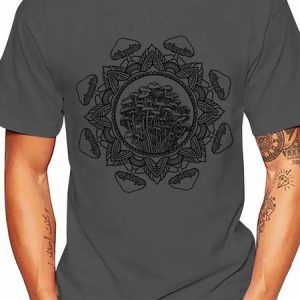 Mushroom Cotton-Blend Men Tee, T-shirts, Lilicloth.com