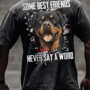 Best Friend Rottweiler Vintage Washed Shirtw, T-shirts, Lilicloth.com