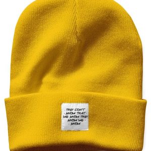 They Don't Know That We Know They Know We Know Letter Beanie Hat, Hats, Lilicloth.com