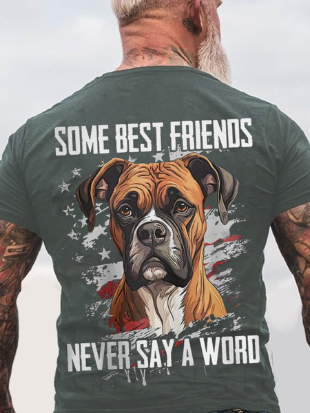 Some Best Friends Never Say A Word BOXER Cotton T-shirt, T-shirts, Lilicloth.com