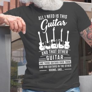 Mens Guitar Lover Round Neck Casual Cotton Short Sleeve T-Shirt, T-shirts, Lilicloth.com