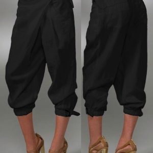 Buckled Pocket Design Cuffed Pants, Pants, ChicMe catalog