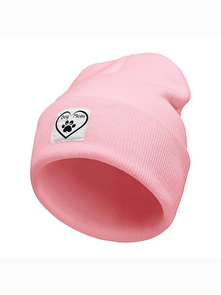 Lilicloth X Paula Dog Mom Animal Graphic Beanie Hat, Hats, Lilicloth.com