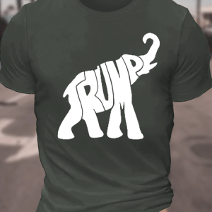 Elephant Trump Cotton T-shirt, T-shirts, Lilicloth.com