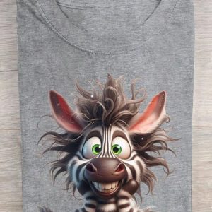 Casual Loose Zebra T-Shirt, T-shirts, Lilicloth.com