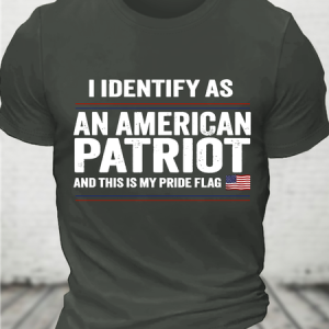 Identify As An American, No Identity Politics Cotton T-Shirt, T-shirts, Lilicloth.com