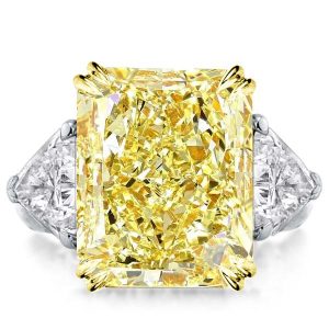 three stone engagement rings - Italo Yellow Sapphire Ring Engagement Ring 3 Stone Ring Promise Ring, Italo jewelry - Online Catalog