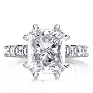 Unique engagement Rings - Double Prong Princess Cut Engagement Ring, Italo jewelry - Online Catalog