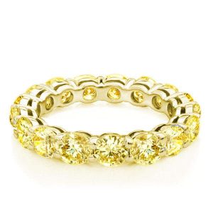 Eternity band - Italo Yellow Sapphire Band Ring Eternity Wedding Band For Women, Apparel & Accessories, Italo jewelry - Online Catalog
