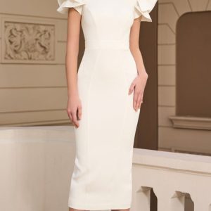 Women's Short Sleeve Summer Plain Ruched Dress V Neck Party Going Out Urban Midi H-Line, JustFashionNow Dresses, color:White|size:3XL,