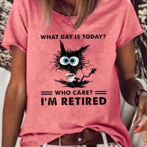 Womens Funny Retired Crew Neck T-Shirt, T-shirts, Lilicloth.com