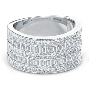 anniversary band - Art Deco Wedding Band (4.22 CT. TW.), Italo jewelry - Online Catalog