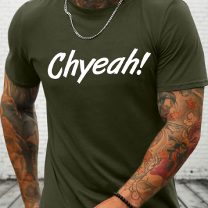 Cotton Chyeah Slang For Yeah Loose Casual Crew Neck T-Shirt, T-shirts, Lilicloth.com