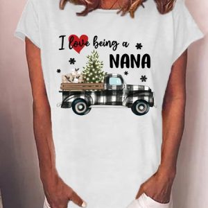 Nana Gift I Love Being A Nana Womens T-Shirt, T-shirts, Lilicloth.com