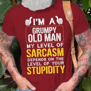 Im A Grumpy Old Man Funny Casual Short Sleeve T-Shirt, T-shirts, Lilicloth.com