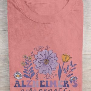 Alzheimer Alzheimers Awareness Dementia Awareness Retro  Cotton T-shirt, T-shirts, Lilicloth.com