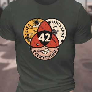 42 Life Universe Everything Cotton T-shirt, T-shirts, Lilicloth.com