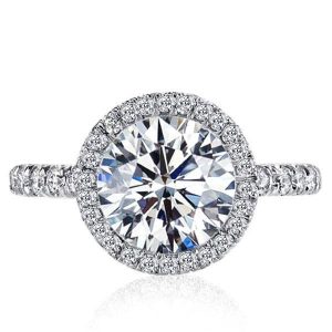 classic engagement rings - Italo Classic Round Halo Created White Sapphire Engagement Ring, Italo jewelry - Online Catalog