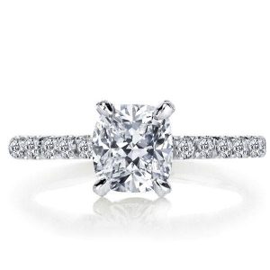 classic engagement rings - Italo Classic Cushion Created White Sapphire Engagement Ring, Italo jewelry - Online Catalog