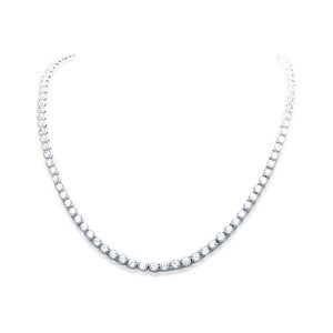 necklaces - Classic Round Cut Tennis Necklace, Italo jewelry - Online Catalog