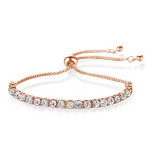 bracelets - Rose Gold Round Cut Bolo Bracelet For Women, Italo jewelry - Online Catalog