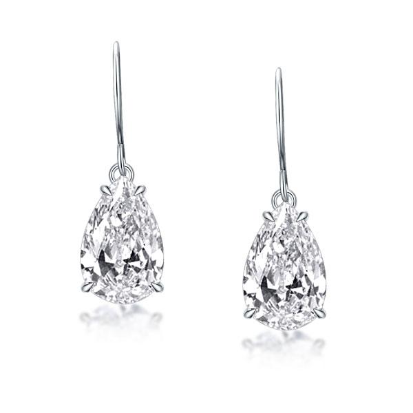 earrings - Italo Pear Cut Solitaire Drop Earrings For Women, Italo jewelry - Online Catalog