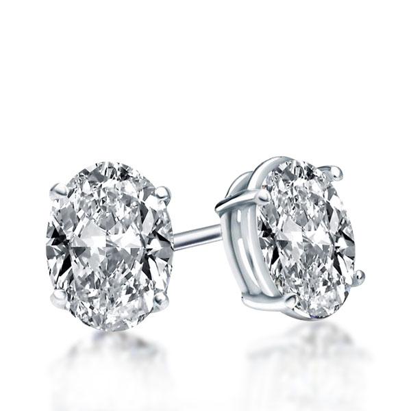earrings - Italo Oval Cut Stud Earrings Silver Earrings For Women, Italo jewelry - Online Catalog
