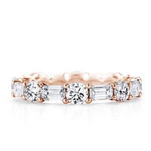 Eternity band - Italo Rose Gold Eternity Created White Sapphire Wedding Band, Apparel & Accessories, Italo jewelry - Online Catalog