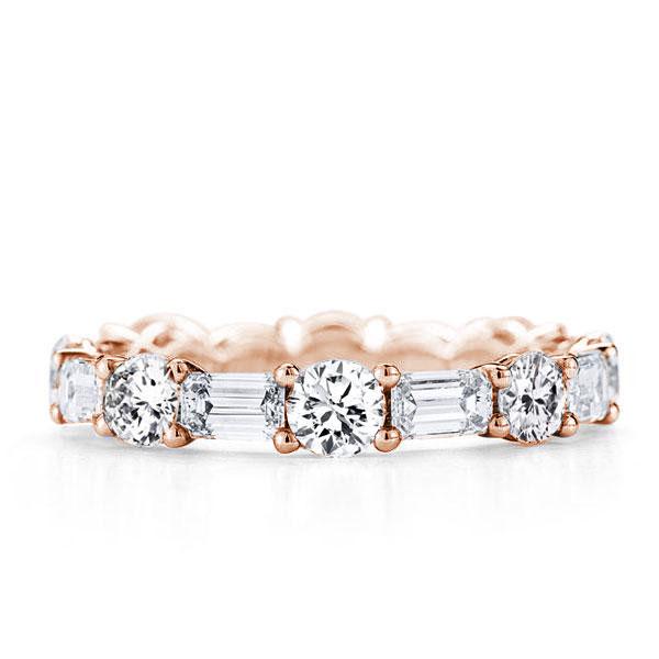 Eternity band - Italo Rose Gold Eternity Created White Sapphire Wedding Band, Apparel & Accessories, Italo jewelry - Online Catalog