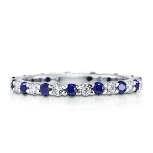 Eternity band - Italo White & Blue Sapphire Eternity  Wedding Band For Women, Apparel & Accessories, Italo jewelry - Online Catalog