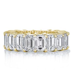 Eternity band - Golden Emerald Eternity Wedding Band, Apparel & Accessories, Italo jewelry - Online Catalog